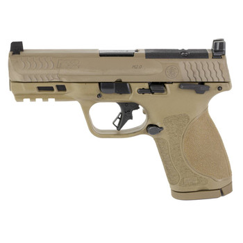 Smith  Wesson 13573 MP M2.0 Compact Frame 9mm Luger 151 4 Stainless Steel Barrel  Optic CutSerrated Stainless Steel Slide Flat Dark Earth Polymer Frame wPicatinny Rail Thumb Safety UPC: 022188889635