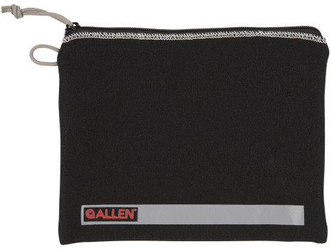 Allen 3628 Pistol Pouch Black Polyester w/Lockable Zippers, ID Label & Fleece Lining Holds Full Size Handgun 7" L x 9" W Interior Dimensions