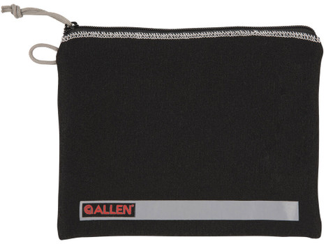 Allen 3628 Pistol Pouch Black Polyester w/Lockable Zippers, ID Label & Fleece Lining Holds Full Size Handgun 7" L x 9" W Interior Dimensions