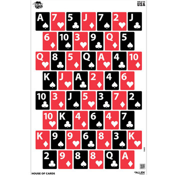 Allen 15655 EZAim  Playing Cards Wall Paper Handgun Works wHandgunShotgunAirsoft GunBB GunsPellet Gun 23 x 35 BlackRedWhite 3 Pack UPC: 026509068105