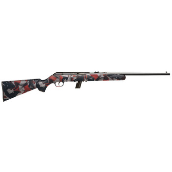 Savage Arms 40222 64 F 22 LR 101 21 Blued BarrelRec Drilled  Tapped American Flag Synthetic Stock Open Sights UPC: 062654402227