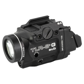 Streamlight 69439 TLR8 Sub wLaser Green Laser 500 Lumens 640660nM Wavelength Black 141 Meters Beam Distance Fits Springfield Hellcat Handgun Rail Clamp Mount UPC: 080926694392