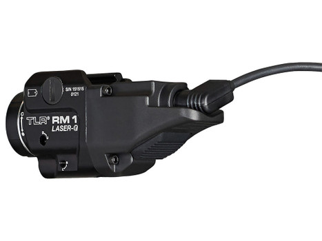 Streamlight 69443 TLR-1 RM w/Laser Black Anodized Aluminum, 500 Lumens White LED Bulb/Green Laser, 210 Meters Beam, Picatinny Rail Mount
