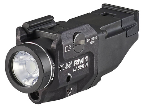 Streamlight 69446 TLR RM 1 Weapon Light wLaser 140500 Lumens Output White LED Light Red Laser 140 Meters Beam Rail Grip Clamp Mount Black Anodized Aluminum UPC: 080926694460