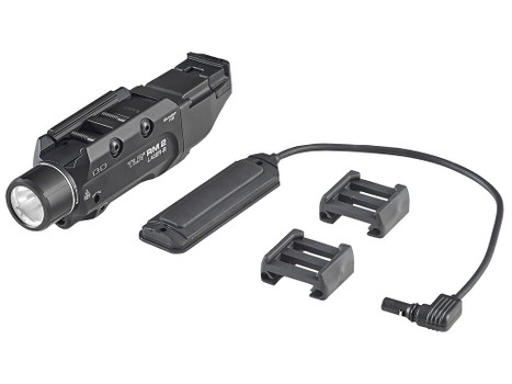 Streamlight 69447 TLR-2 RM w/Laser Black Aluminum, 1,000 Lumens White LED Bulb/Red Laser, 297 Meters Beam, Picatinny Rail Mount