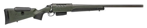 Tikka JRTXRSV319 T3x Super Varmint 6.5 PRC Caliber with 51 Capacity 23.70 Barrel Tungsten Cerakote Metal Finish  Black Webbed Green Roughtech Stock Right Hand Full Size UPC: 082442946108