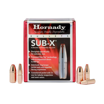 Hornady 45052 SubX  45 Cal 410 gr Subsonic eXpanding 50 Per Box 15 Case UPC: 090255450521