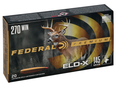 Federal P270ELDX1 Premium ELD-X 270Win 145gr 20 Per Box/10 Case