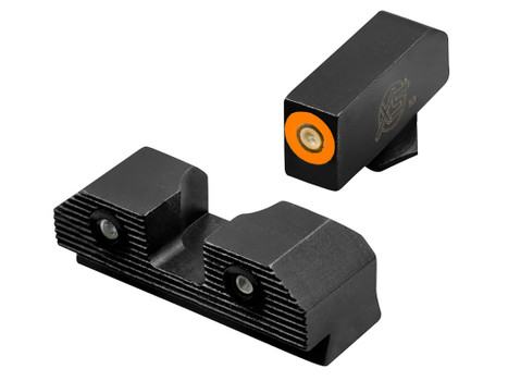 XS Sights GLR203P6N R3D 2.0 Night Sights fits Glock Black | Green Tritium Orange Outline Front Sight Green Tritium Rear Sight