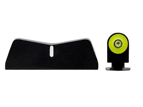 XS Sights GL0011P3Y DXT2 Big Dot Night Sights fits Glock Green Tritium Yellow Outline Front Sight/Black Frame