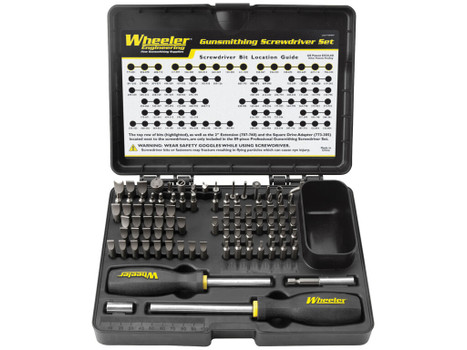 Wheeler 4001008 Pro Gunsmithing Screwdriver Set Black 89 Pieces