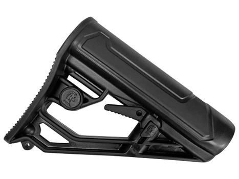 ADAPTIVE TACTICAL AT02013 EX Performance Lite Adj. Black Synthetic M4 Style, Swivel Stud, Fits AR-Platform (Mil-Spec Buffer Tubes)