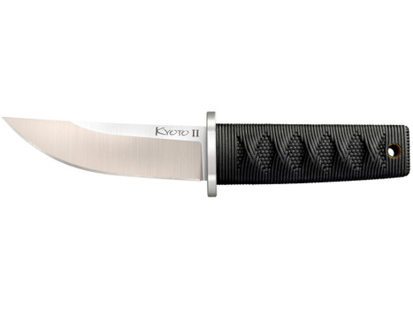 Cold Steel CS-17DB Kyoto II 3.38" Fixed Plain Tanto 8Cr13MoV SS Blade/Black Contoured Kray-Ex Handle