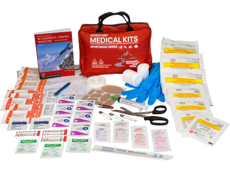 Adventure Medical Kits 01050200 Sportsman 200 Medical Kit Treats Injuries/Illnesses Red