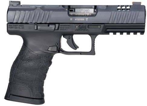 Walther Arms 5220302 WMP Optic Ready 22 WMR 101 4.50 Stainless Steel Barrel Black Optic ReadySerrated Slide Black Polymer Frame wPicatinny Rail Black Polymer Grip Right Hand UPC: 723364224652