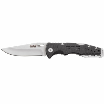 SOG SALUTE MINI 3.1" BLACK OXIDE UPC: 729857002431 SOG SALUTE MINI 3.1" BLACK OXIDE UPC: 729857002431