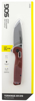 TERMINUS XR G10 CRIMSON FOLDING KNIFE UPC: 729857009737