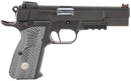 EAA GIRSAN 390470 MCP35 Match 9mm Luger 151 4.87 Stainless Steel Barrel Matte Black Serrated Slide Matte Black Steel Frame wAccessory Rail  Beavertail BlackGray Checkered Grips Ambidextrous UPC: 741566905490