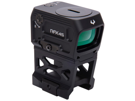 Viridian 9810060 RFX45 Black Anodized 1 x 24 mm x 15.5 mm 5 MOA Green Dot ACRO/Picatinny High 1/3 Cowitness Mount