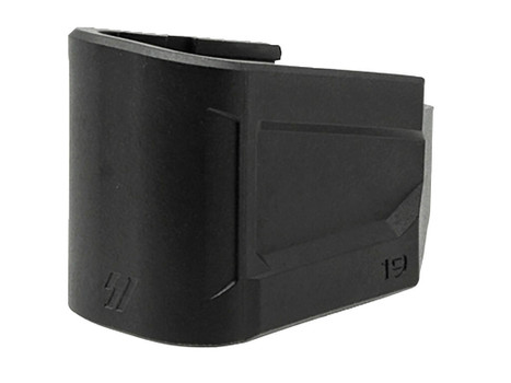 Strike Industries EMPG19 Enhanced Magazine Plate +5, 9mm Luger, Compatible w/Glock 19, Black Polymer
