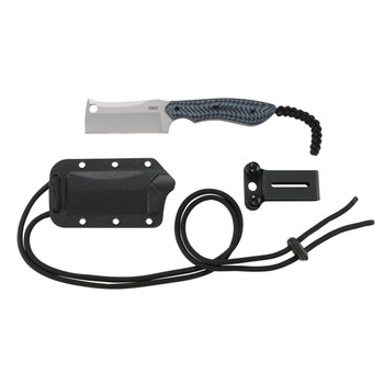 CRKT 2398 S.P.E.C.  2.44 Fixed Cleaver Plain Bead Blasted 8Cr13MoV SS BladeBlack Textured G10 Handle Includes Lanyard UPC: 794023239805