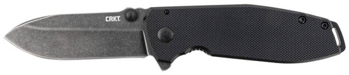 CRKT 2495K SQUID XM 2.95 Folding Drop Point Plain Black Stonewashed D2 Steel BladeBlack G10SS Handle Includes Pocket Clip UPC: 794023249507