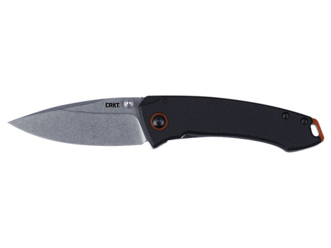 CRKT 2522 Tuna Compact 2.73" Plain Stonewashed 8Cr13MoV SS Blade, Black G10/SS Handle, Includes Pocket Clip