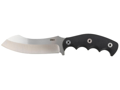 CRKT 2866 Catchall 5.51" Fixed Sheepsfoot Plain Brushed Satin 8Cr13MoV SS Blade/Black GRN w/Rubber Overlay Handle Includes Sheath