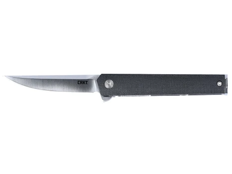 CRKT 7095KX CEO Compact 2.61" Folding Plain Satin 4116 SS Blade/Black GRN Handle Includes Pocket Clip