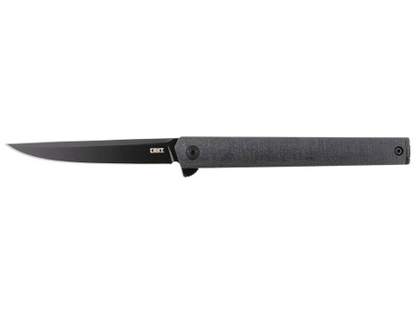 CRKT 7097K CEO Blackout 3.35" Folding Plain Black EDP AUS-8A SS Blade/Black GRN Handle Includes Pocket Clip