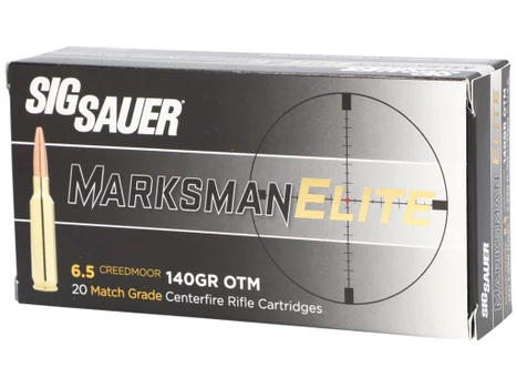 Sig Sauer E65CM120 Marksman Elite 6.5 Creedmoor 140 gr Open Tip Match 20 Per Box/ 10 Case
