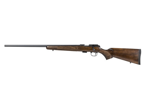 CZ-USA 02390 CZ 457 American Full Size 22 LR 5+1 24" Black Nitride Black Nitride Steel Receiver Turkish Walnut Fixed American Style Stock Left Hand