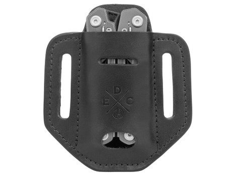 1791 Gunleather HDESSLBLKA EDC Heavy Duty Easy Slide Solo OWB Black Leather Belt Slide Ambidextrous