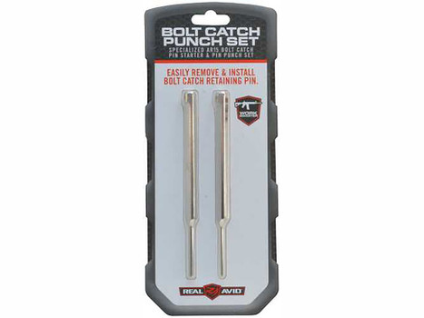 Real Avid AVBCPS Bolt Catch Punch Set Silver 223 Rem/5.56x45mm NATO AR-Platform 2 Pieces
