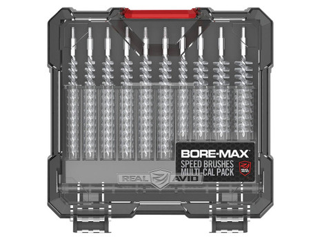 Real Avid AVBMSBS Bore-Max Speed Brush Set Multi-Caliber Nickel-Plated