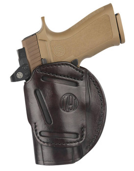 1791 Gunleather 4WH6SBRR 4Way  IWBOWB Size 06 Signature Brown Leather Belt Clip Compatible w Glock 21Sig P225 Ambidextrous UPC: 816161025369