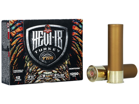 HEVI-Shot HS4509 HEVI-18 TSS Turkey 12Gauge 3.50" 2 1/4oz Tungsten 9Shot 5 Per Box/10 Case