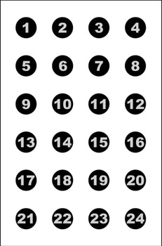 ACTION TGT 24 3" NMBR CIRCLES 100PK UPC: 816506026952