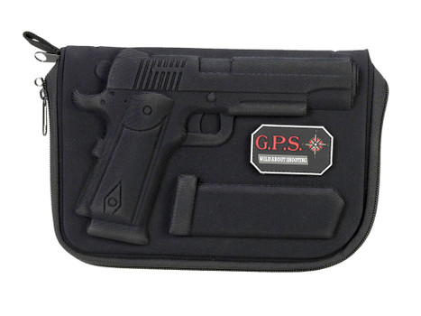 GPS Bags 908PC Custom Molded w/ Lockable Zippers Internal Mag Holder & Black Finish for 1911 & Similar Clones