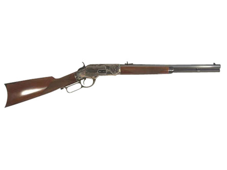 Cimarron CA2011G35 1873 Saddle Full Size 45 Colt (Long Colt) 10+1 18" Blued Octagon Barrel, Color Case Hardened Stainless Steel Receiver, Walnut Checkered Stock, Right Hand