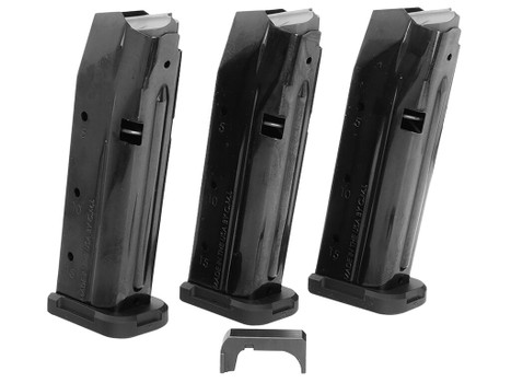 Shield Arms S15COMBOG33M1C S15 Magazine Gen 3 Combo 15rd 9mm Luger Compatible w/Glock 43X/48 Black Steel 3 Pack