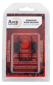 Apex Tactical 116126 Enhanced Slide Release  CZ P10c Black Melonite Steel Pistol Ambidextrous UPC: 854751007180