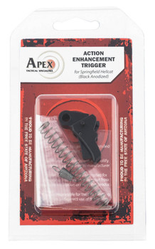 Apex Tactical 115112 Action Enhancement  Curved Trigger with 55.50 lbs Draw Weight  Black Finish for Springfield Hellcat UPC: 854751007210
