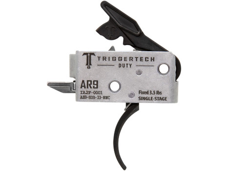 TriggerTech AH9SDB33NNC Duty Curved Trigger Single-Stage 3.50 lbs Draw Weight Fits AR-9