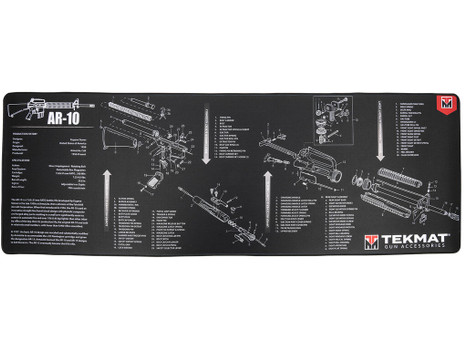 TekMat TEKR44AR10 AR-10 Cleaning Mat Black/White Rubber 15"x44" AR-10 Parts Diagram