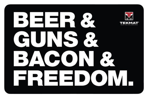 TEKMAT MAT BEER/GUNS/BACON & FREEDOM UPC: 888151029473
