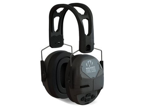 Walker's GWPDFM Firemax Digital Muff Over the Head Polymer Black Ear Cups with Black Tacti-Grip Headband
