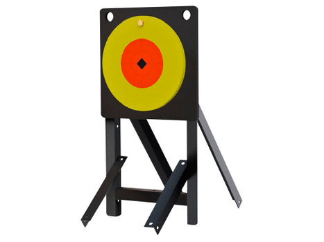 Birchwood Casey LCSPLR Large Range Spoiler Alert 10" Orange/Yellow AR500 Steel Bullseye 0.50" Thick Includes Crosshair Sticker