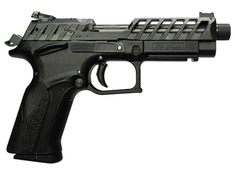 Grand Power 8588005808682 K22 X-Trim Mk23 22 LR 10+1 4.25" Black Barrel, Black Optic Cut/Serrated Slide, Black Steel Frame w/Beavertail, Interchangeable Backstrap Grip