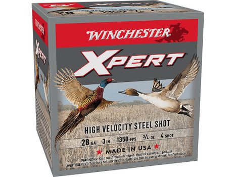 Winchester Ammo WEXP2834 Xpert High Velocity 28Gauge 3" 3/4oz 4Shot 25 Per Box/10 Case